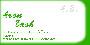 aron bash business card